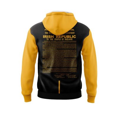 Alternative view of Easter Rising of 1916 Irish harp emblem Hoodie