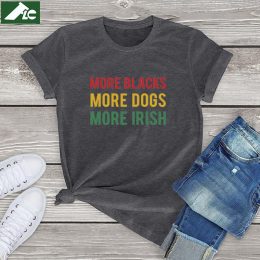 More Blacks Dogs Irish Women T-Shirt