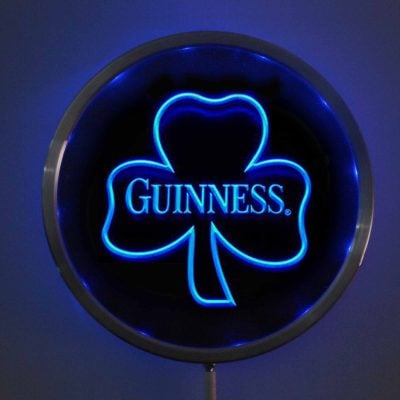 Guinness Shamrock LED Neon Round Sign