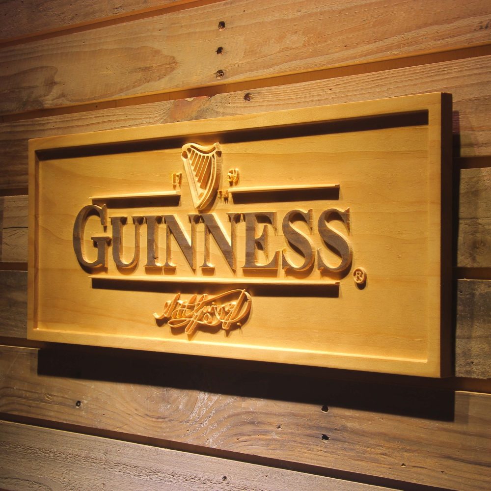 Guinness 3D Wooden Sign