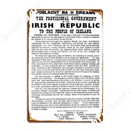 Proclamation Metal 1916 Plaque Poster