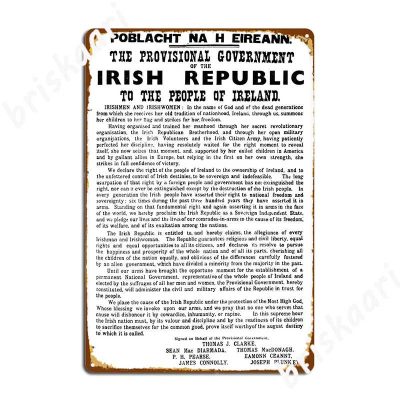 Proclamation Metal 1916 Plaque Poster