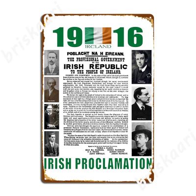 Proclamation Metal 1916 Plaque Poster