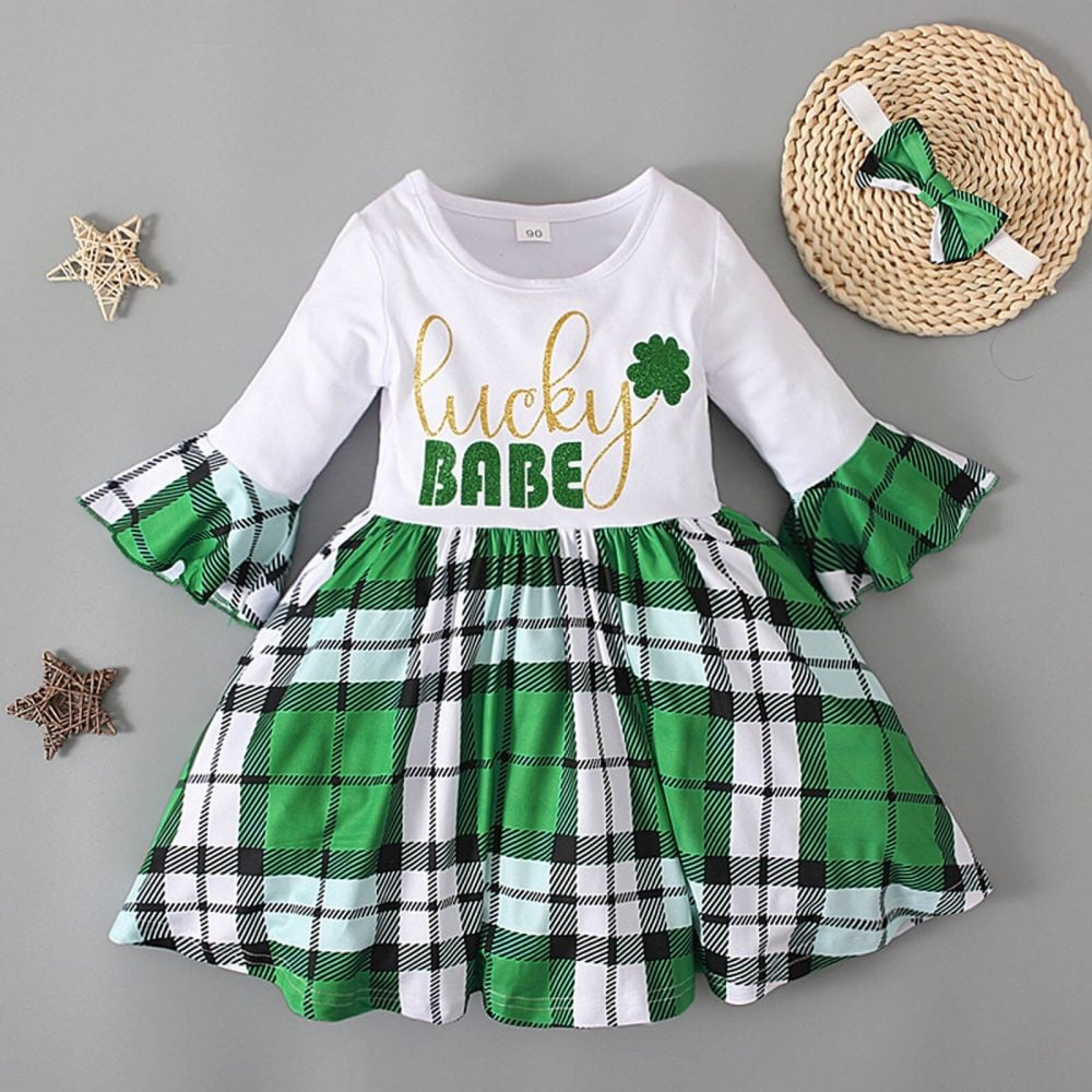 Little Miss Luck Shamrock Pants Set