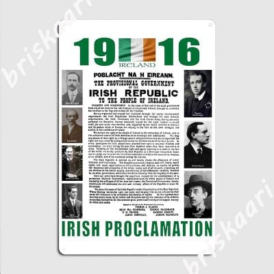 Proclamation Metal 1916 Plaque Poster