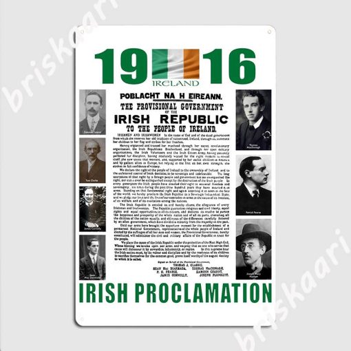 Proclamation Metal 1916 Plaque Poster - Image 2