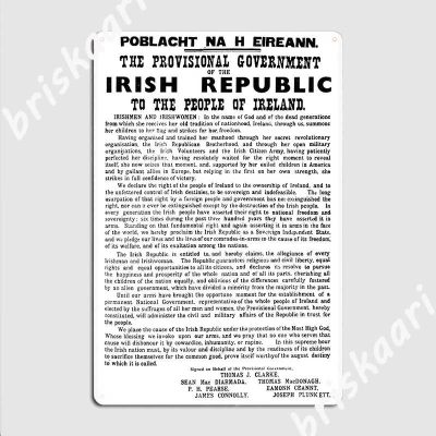 Proclamation Metal 1916 Plaque Poster