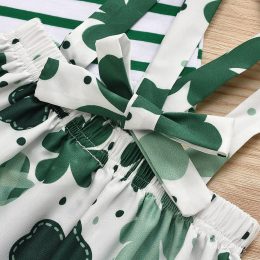 Long Sleeve Kids Clover Print Skirt