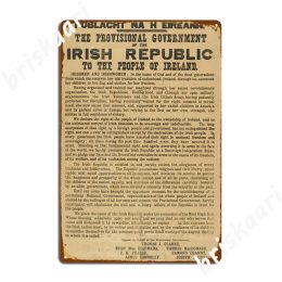 Proclamation Metal 1916 Plaque Poster