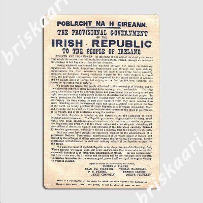 Proclamation Metal 1916 Plaque Poster