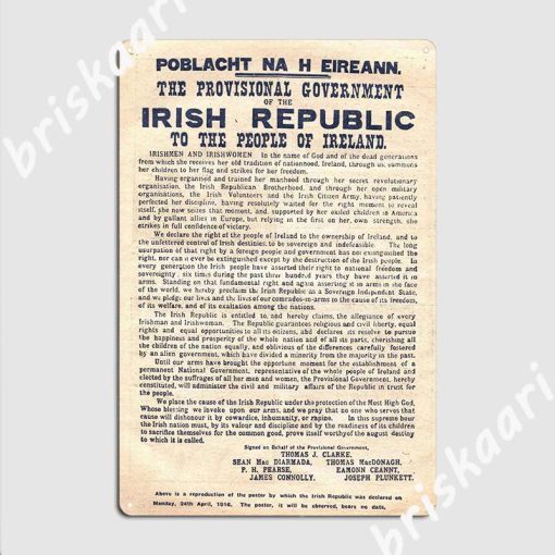 Proclamation Metal 1916 Plaque Poster - Image 8