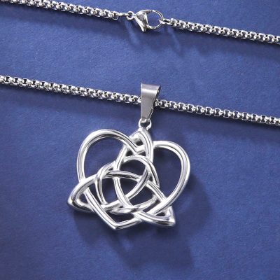 Alternative view of Triquetra Heart Necklace