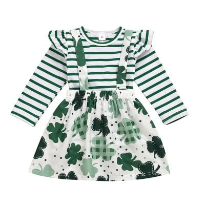 Alternative view of Long Sleeve Kids Clover Print Skirt