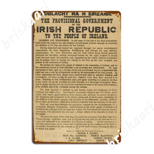 Proclamation Metal 1916 Plaque Poster - Image 10