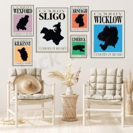 Counties of Ireland Wall Art Set