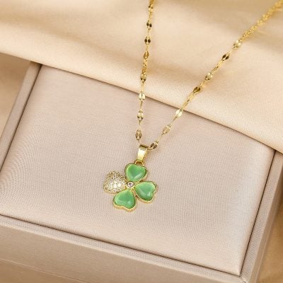 Alternative view of Four Leaf Clover Necklace