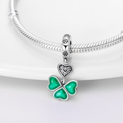 Alternative view of Four Leaf Clover Charm