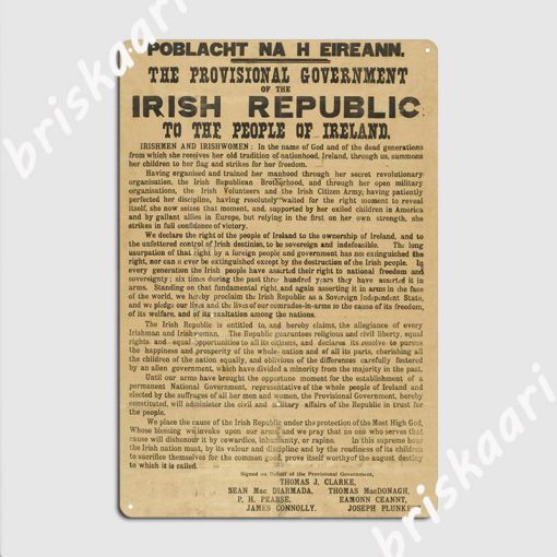 Proclamation Metal 1916 Plaque Poster - Image 4