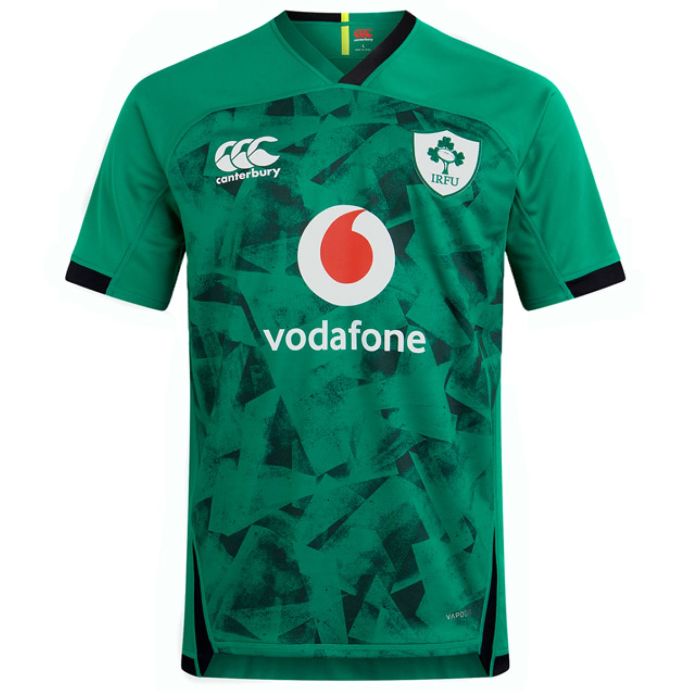 Ierland Fles/Natural 3 Shamrock Rugby Shirt met lange mouwen, Groen/Wit, XXL