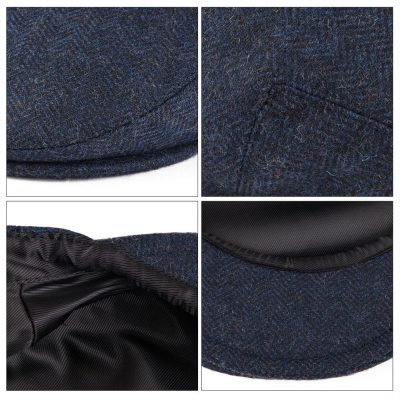 Wool Tweed Herringbone Cap Wool Tweed Herringbone Cap