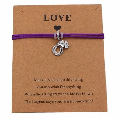 Four-leaf Clover & Horse Shoe Bracelet Four-leaf Clover & Horse Shoe Bracelet