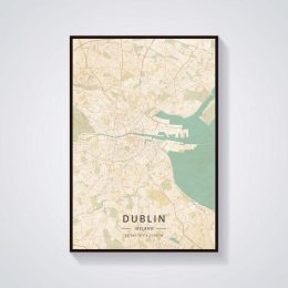 Dublin Belfast Galway Kilkenny Map Poster