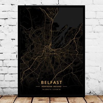 Louth Arklow Ireland Map Art Print