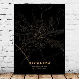 Louth Arklow Ireland Map Art Print
