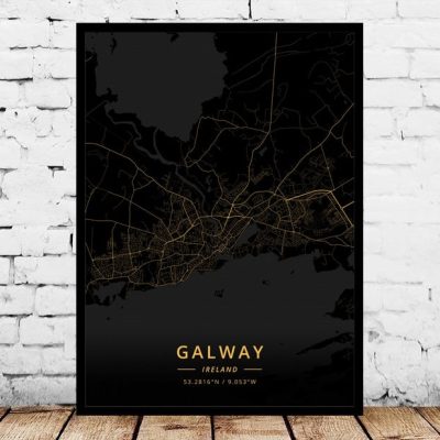 Louth Arklow Ireland Map Art Print
