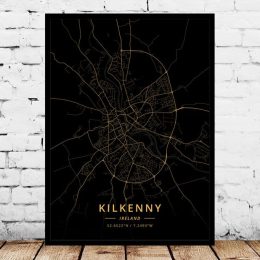 Louth Arklow Ireland Map Art Print