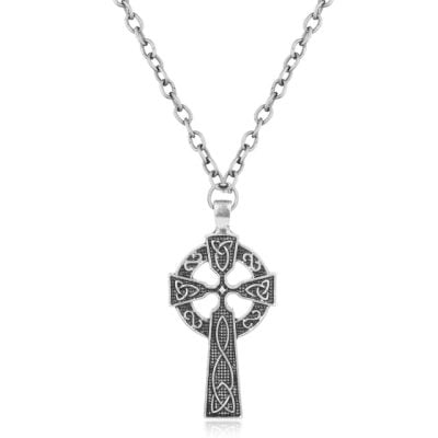 Alternative view of Celtic Irish Cross Necklace