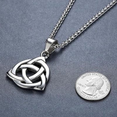 Alternative view of Trinity Knot Necklace