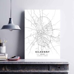 Kilkenny Ireland Map Print