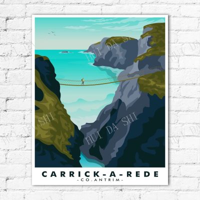 Antrim Carrick-A-Rede Rope Bridge Poster
