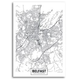 Antrim Belfast City Map Print