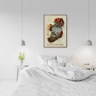 Geologic Relief Map Print