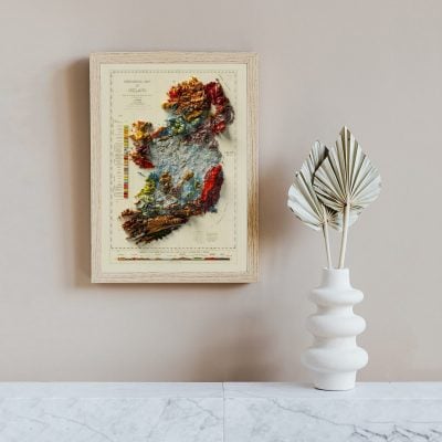 Alternative view of Geologic Relief Map Print