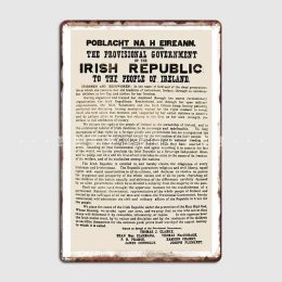 1916 Proclamation Of The Irish Republic Metal Sign
