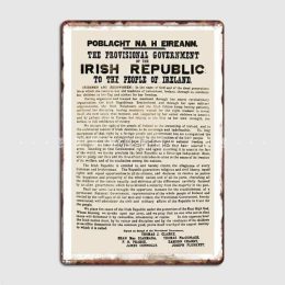 1916 Proclamation Of The Irish Republic Metal Sign