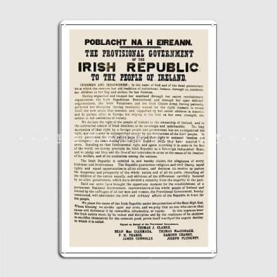 Alternative view of 1916 Proclamation Of The Irish Republic Metal Sign