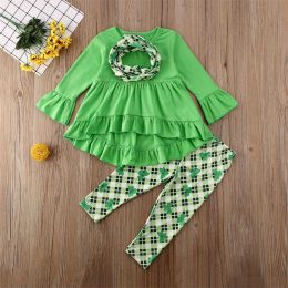 Girls Shamrocks Pants Set