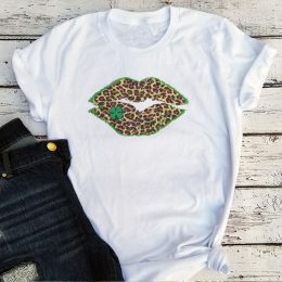 Four Leaf Clover Leopard T-Shirt