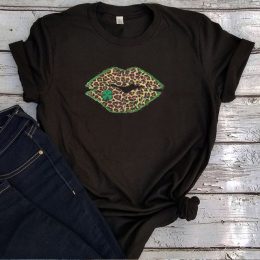 Four Leaf Clover Leopard T-Shirt
