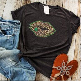 Four Leaf Clover Leopard T-Shirt