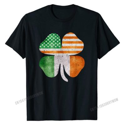 Irish American Four Leaf Clover T-Shirt