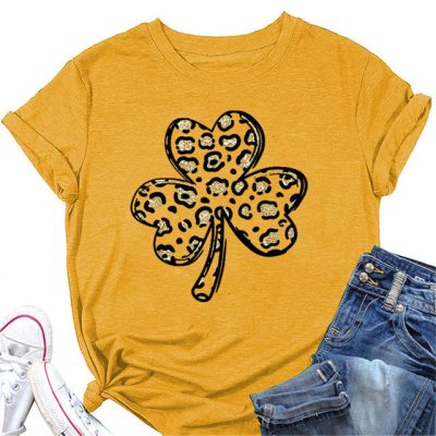 Trendy Irish Tee Shamrock Graphic T-shirt Trendy Irish Tee Shamrock Graphic T-shirt