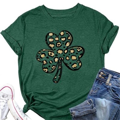 Trendy Irish Tee Shamrock Graphic T-shirt Trendy Irish Tee Shamrock Graphic T-shirt