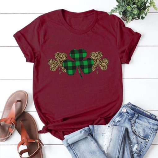 Trendy Irish Shamrock Tee Plaid T-shirt - Image 10