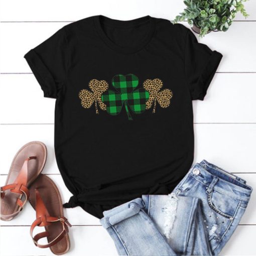 Trendy Irish Shamrock Tee Plaid T-shirt - Image 2