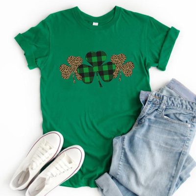 Trendy Irish Shamrock Tee Plaid T-shirt Trendy Irish Shamrock Tee Plaid T-shirt